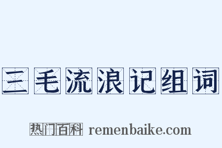 三毛流浪记组词是什么意思的图片